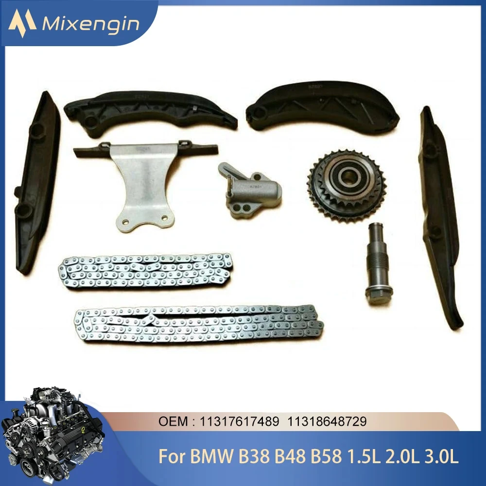 Engine Timing Chain Kit Fit 1.5 2.0 L For BMW Mini Cooper X1 X2 X3 X4 Z4 116i 118i 120i 125ietc B38 B48 1.5L 2.0L GAS 13-24