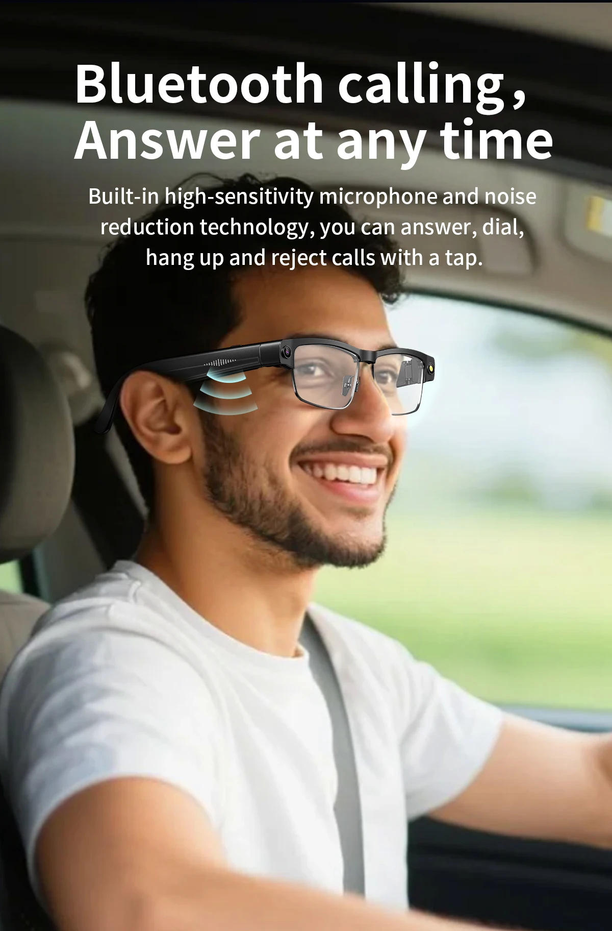 Smart AI Glasses Recording Videos Ai Photo Recognition Answer Translation Large Battery  Bluetooth Call Glasses For Men Women