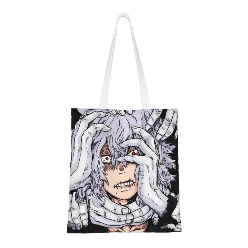 Recycling Tomura Shigaraki Einkaufstasche Frauen Leinwand Schulter Tasche Durable Mein Hero Wissenschaft Manga Lebensmittel Shopper