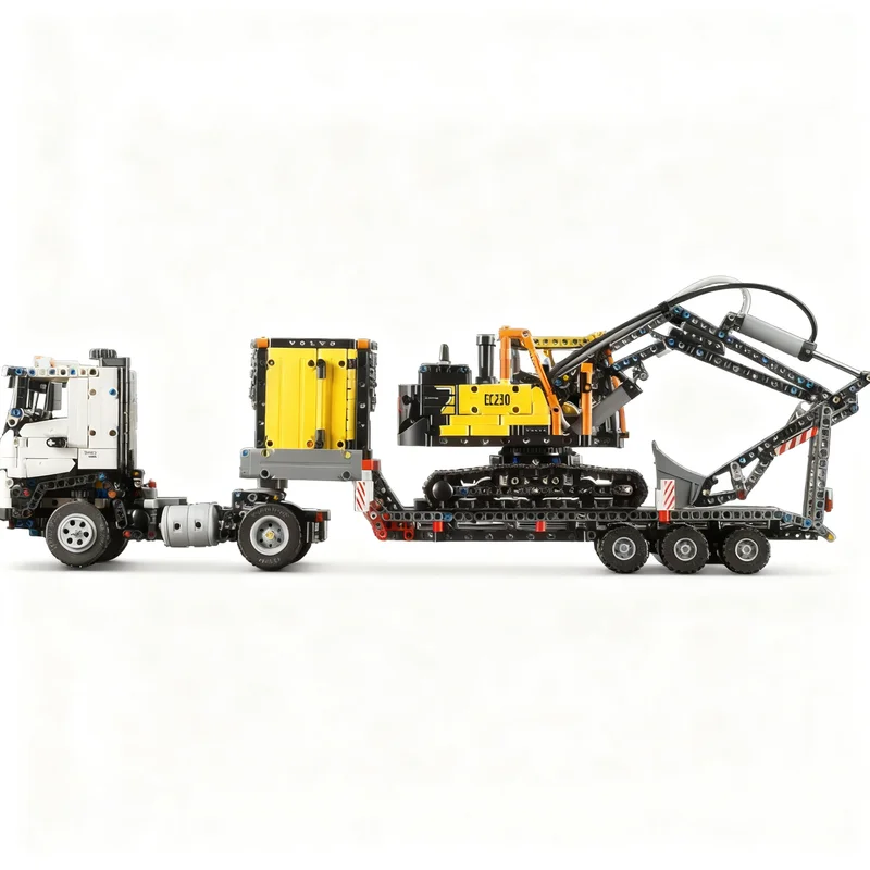 2274PCS MOC City Technology Heavy FMX Truck EC230 Excavator Model Custom Puzzle DIY Creative Ideas Toy Birthday Gift Bricks
