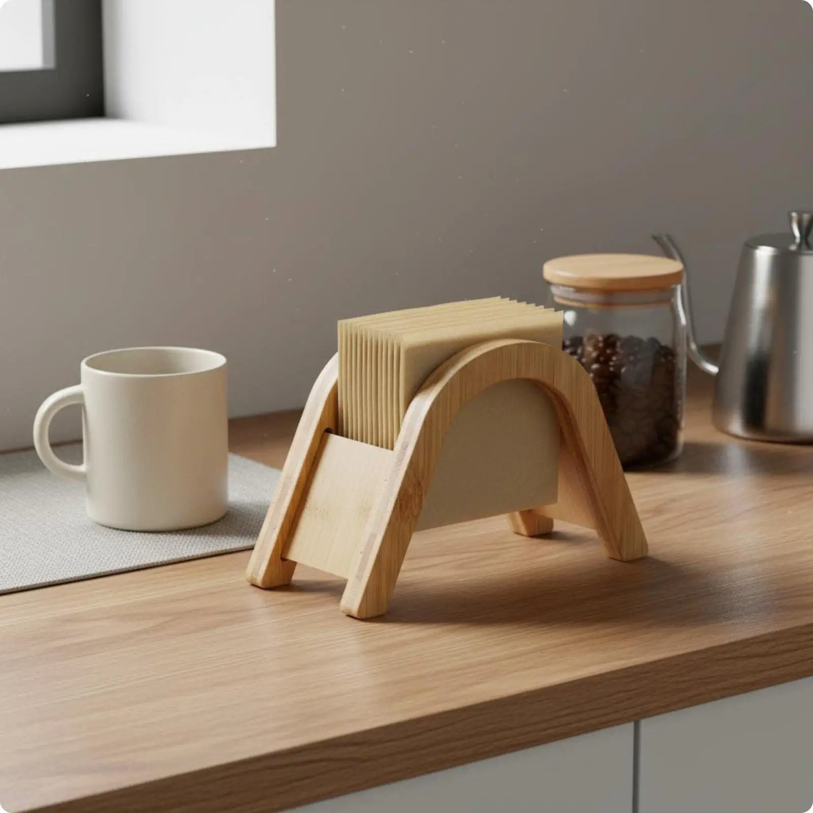 V-Shape Coffee Filter Holder Keeps Filters Organized Pour over Filter Holder