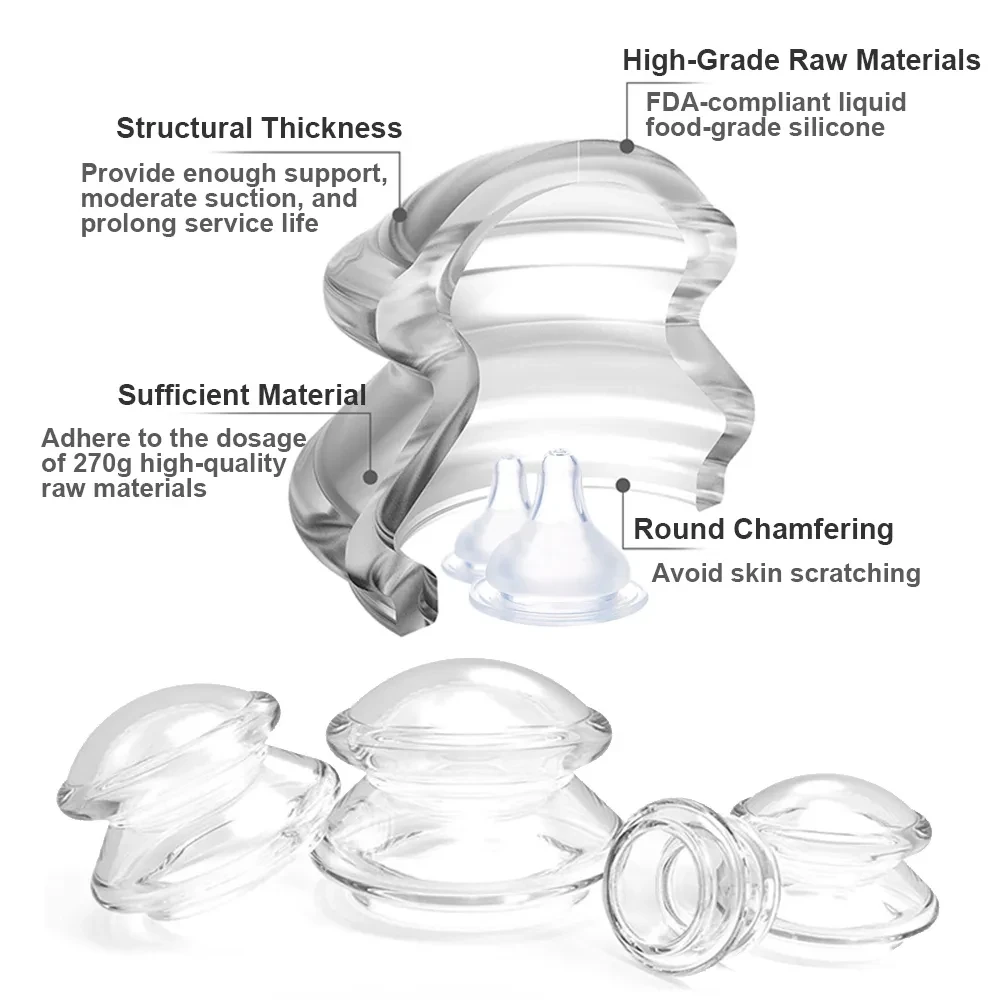 Silicone Massage Body Cups Slimming Ventouse Anti Cellulite Suction Cups Face Sucker Chinese Vacuum Cupping Therapy Massager Set