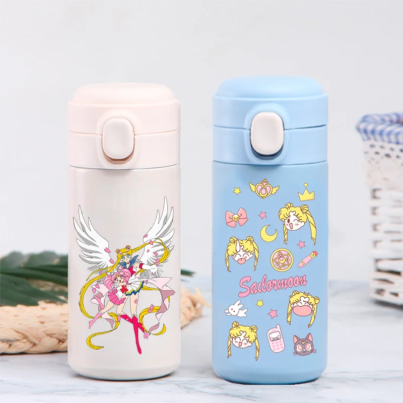 320ml/420ml Pretty Guardian Sailor Moon Portable Large Capacity Sport Water Bottle Children Drinking Cup Thermal Stainless Steel