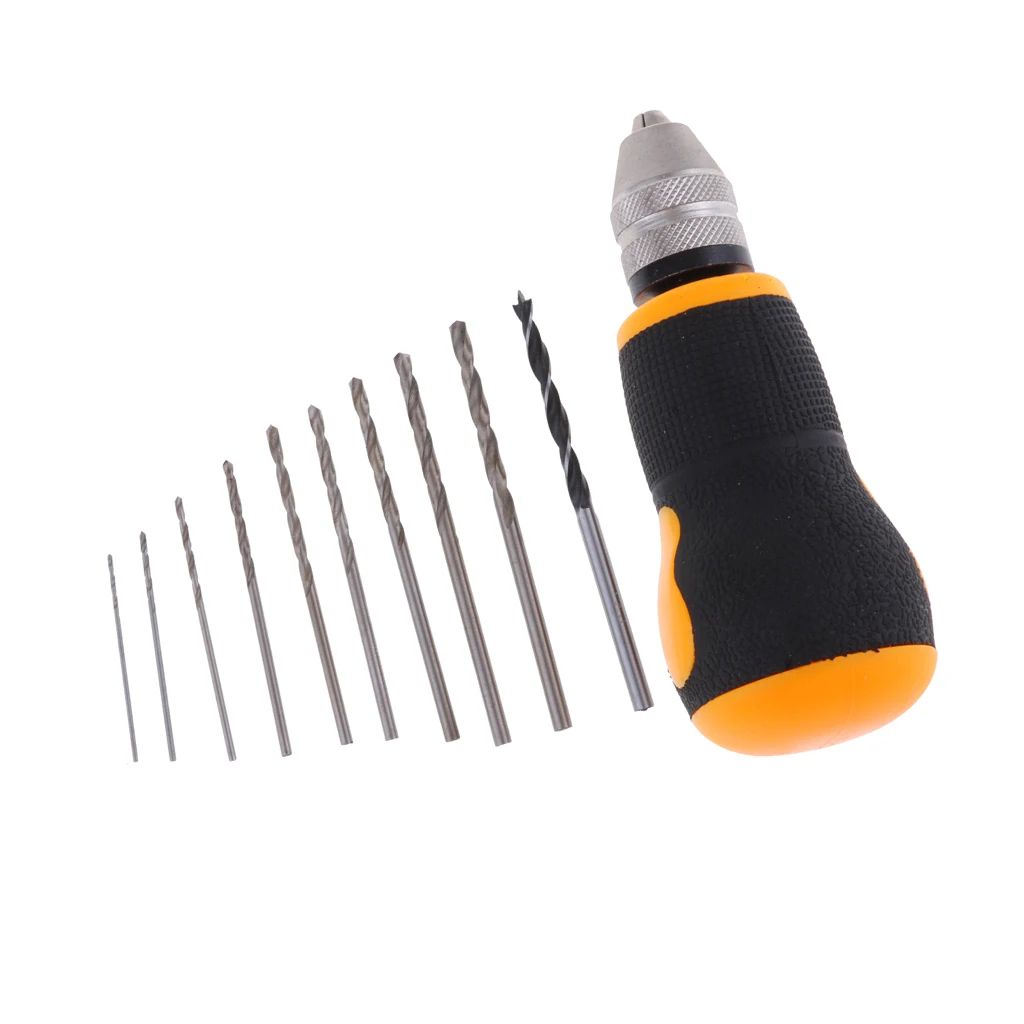 Taladro helicoidal manual para joyeros, herramienta espiral de perforación deslizante con taladro de 0,8-3,0mm