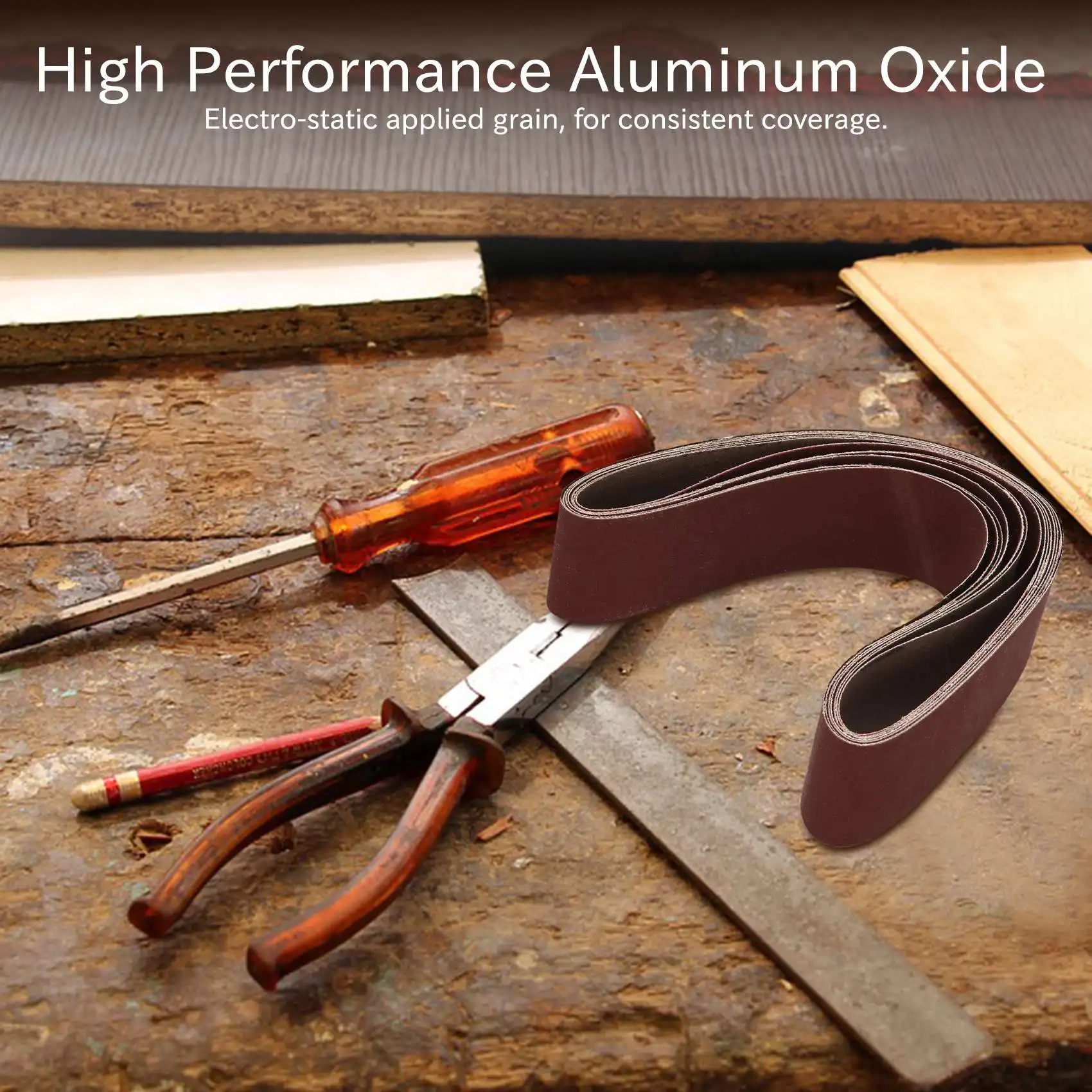 7Pcs Abrasive Sanding Belts Band 120/240/320/400/600/800/1000 Grits Wood Grinding Sander Tools Aluminum Oxide 50X686mm