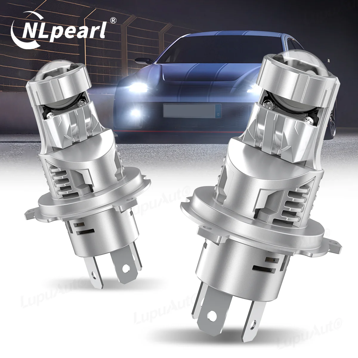 2Pcs H4 Car Headlig…