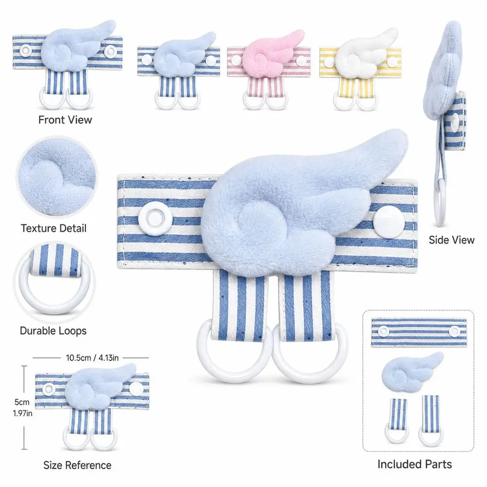 New Display Buckle Bag Hanging Buckle Handmade Wing Pattern Cartoon Doll Keychain Cute Cartoon Bag Charm Pendant