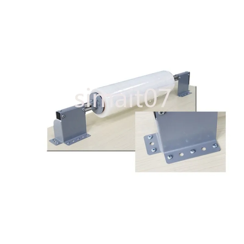 Horizontal Manual Stretch Film Dispenser - Single Roll Holder for Pallet Wrapping & Shrink Wrap Baler