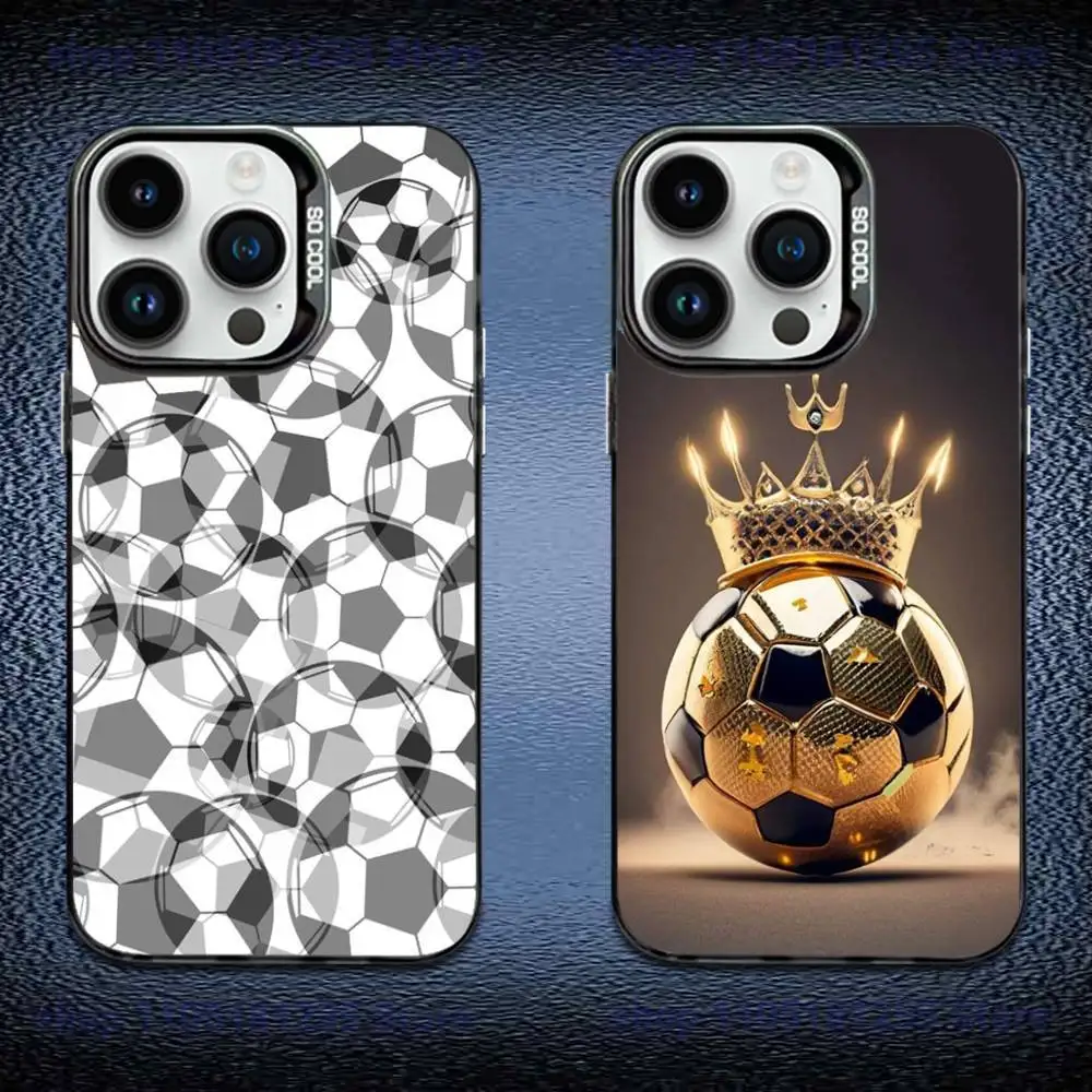 Football Sport Phone Case For iPhone 17,16,15,14,13,12,11,X,Mini,Pro,E,MAX Black Candy Matte Shockproof Cover #1