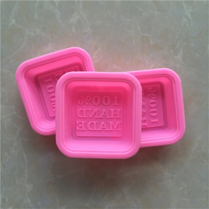 Single handmade soap mold, silicone small square soap mold, easy to release, high temperature resistance