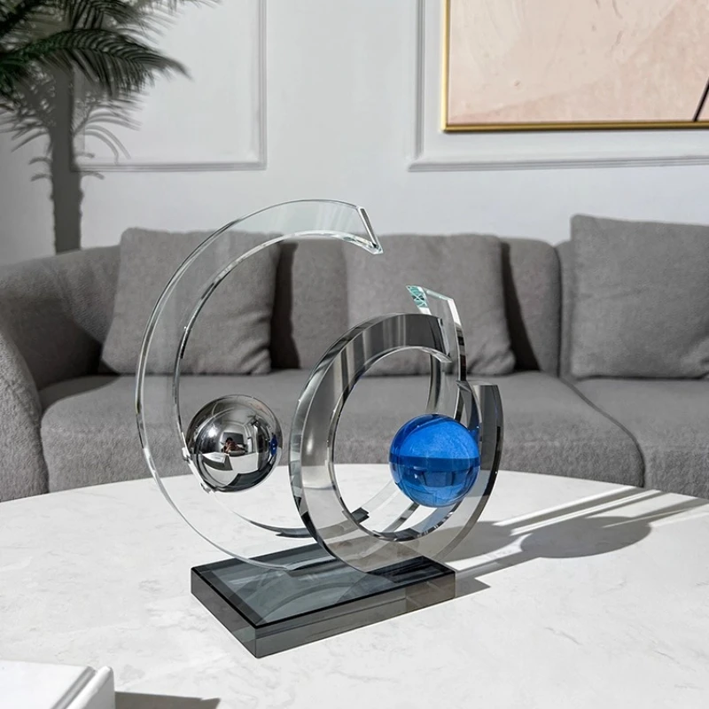 Unique Crystal Geometric Art Modern Minimalist Decor Foyer Bedroom SculptureTV Stand Showroom Accent Thoughtful Birthday Gift