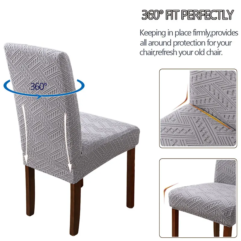 1/2/4/6pcs Elastic Chair Cover Universal Chair Slipcover Anti-dust Seat Protector Cover for Kitchen Hotel Banquet Home Wedding
