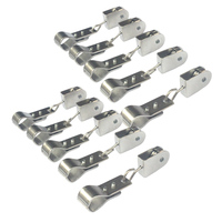 10pcs Heavy Duty 304 Stainless Steel Pulley & Clamps For Shade Sail Installation Outdoor Garden Sun Shade Pipe Clips Hardware