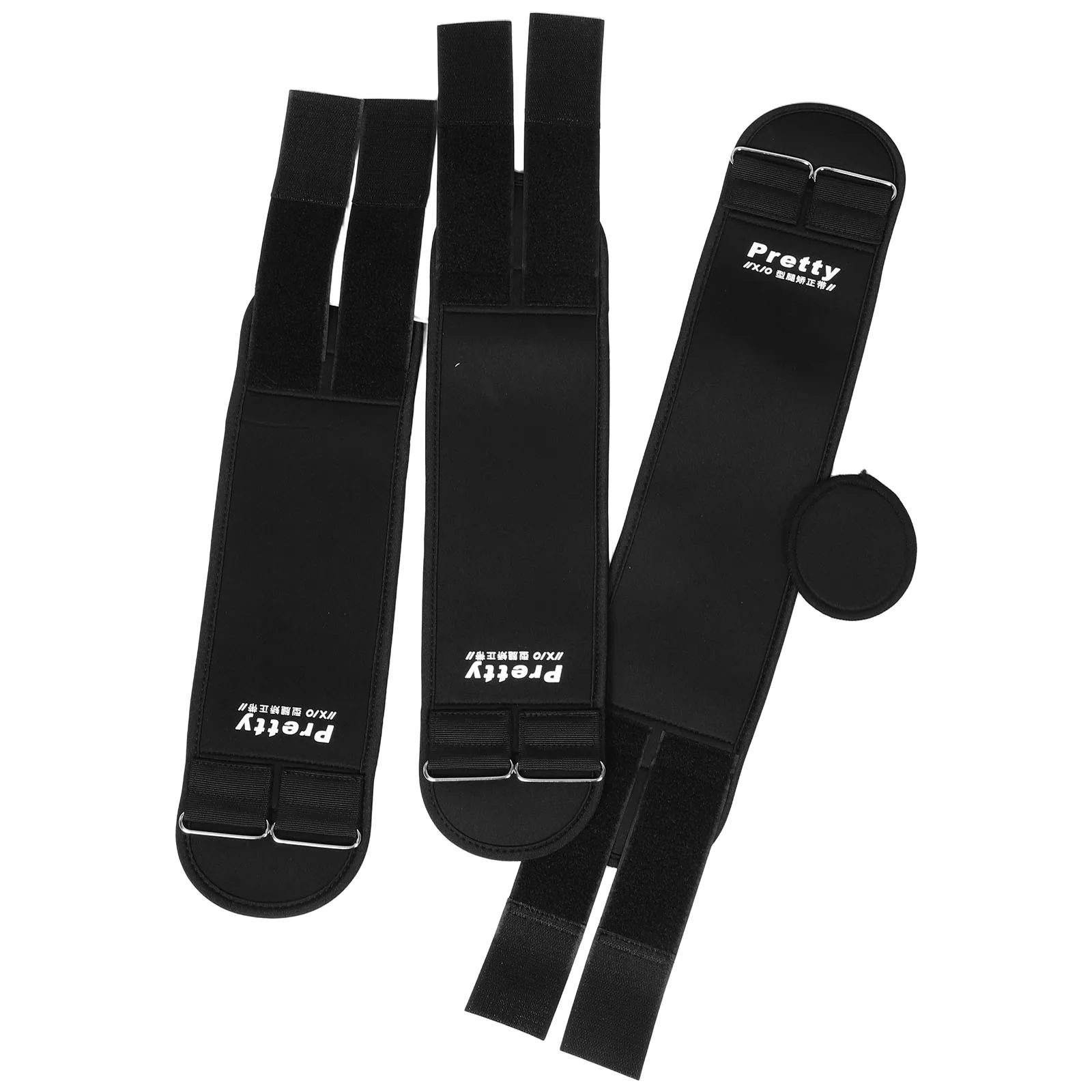 

Leg Correction Shaped Legs Knock Black Metal Corrective Buckle Adjustable Knock Knee Brace Straighten Support