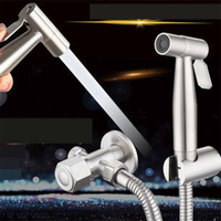 Handheld Toilet Bidet Faucet Sprayer Toilet Hand Spray Stainless Steel Bidet Set Toilet Bidet Sprayer Bathroom Self Clean G1/2