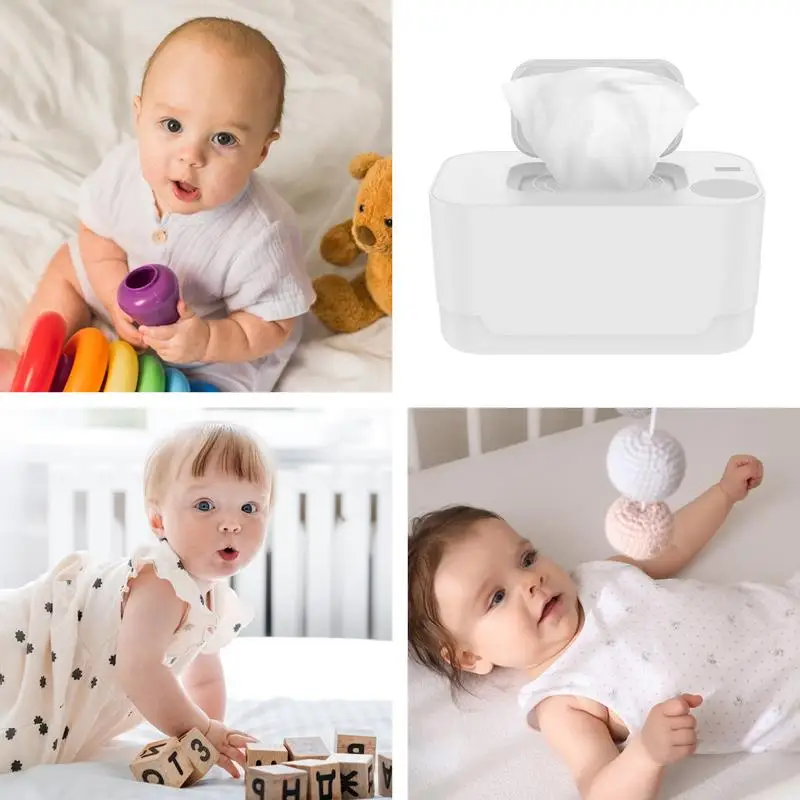 Baby Wipe Warmer Even Heating Baby Wipes Warmer Dispenser For Home Use Portable Space-Saving Diaper Heater Holder Case For