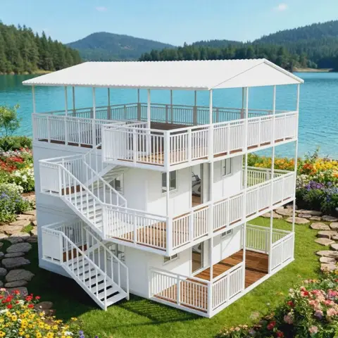 2 Story Container House Ready To Live in 3 4 5 Bedrooms Prefabricated Modular House Prefab Expandable Home with Kitchen Bathroom