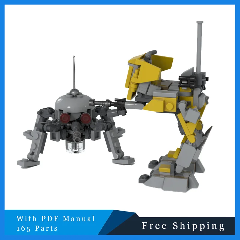 

165 PCS Star Battle Series Small Space Combat Mechanical Mech Model Building Block DIY Assembly Toy For Boys Girls Birthday Gift