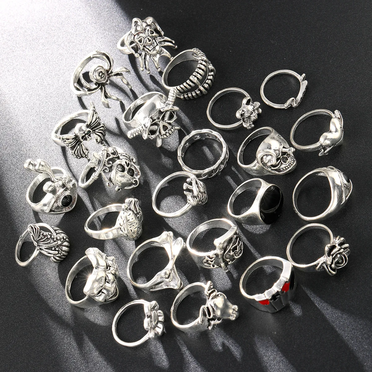 24 Adet Vintage Geometrik Dese - Vintage Punk Knuckle Rings Set incelemesi ve fiyatı