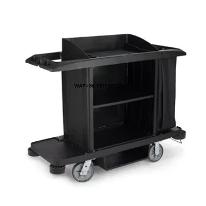 

Rubbermaild FG618900BLA Housekeeping Carts EXECUTIVE FULL SIZE HOUSEKEEPING CART TRADITIONAL, BLACK