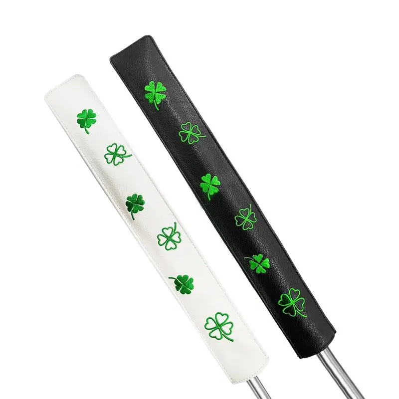 Golf Stick Cover Lucky Clover Pattern PU Leather Cover Cover For Alignment Sticks Golf Club Protector Golf Accessories For Most