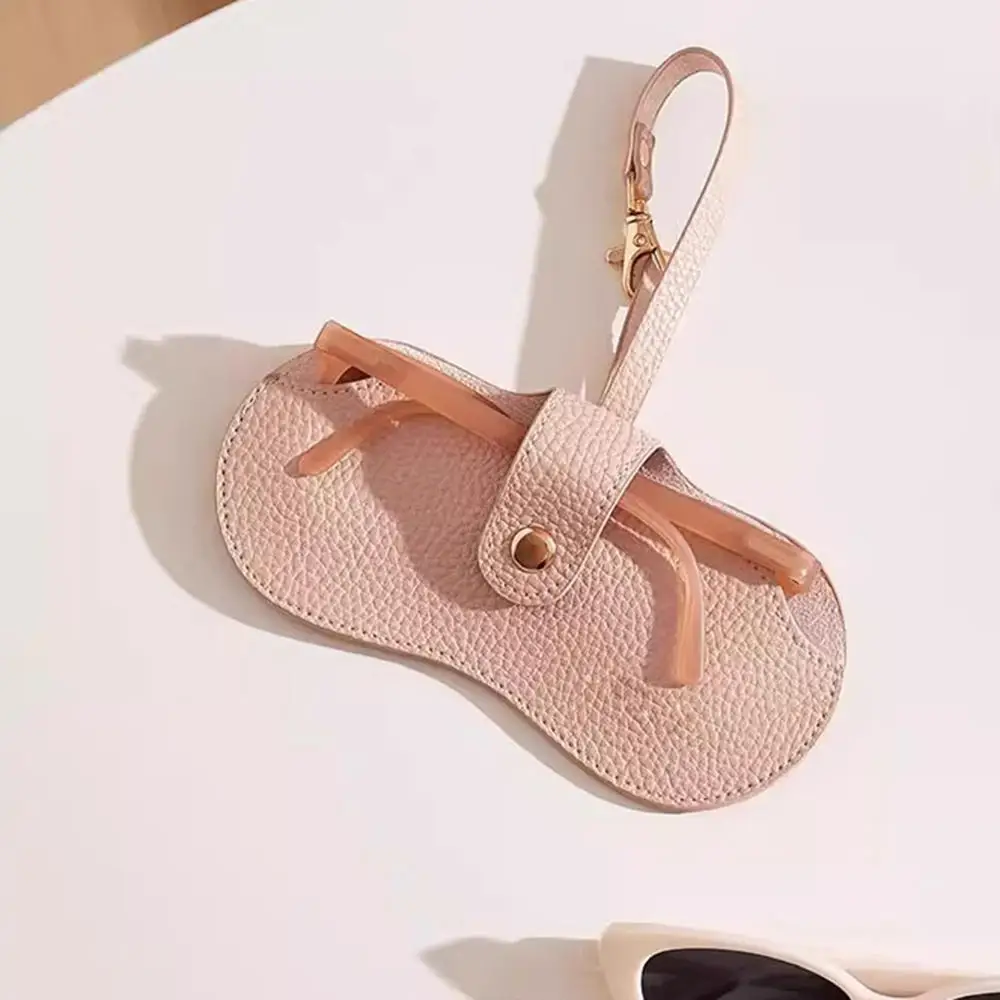 Weiche Lychee Muster PU Leder Gläser Tasche Retro Sonnenbrille Fall Tragbare Myopie Rahmen Fall Einfache Brillen Brillen Lagerung