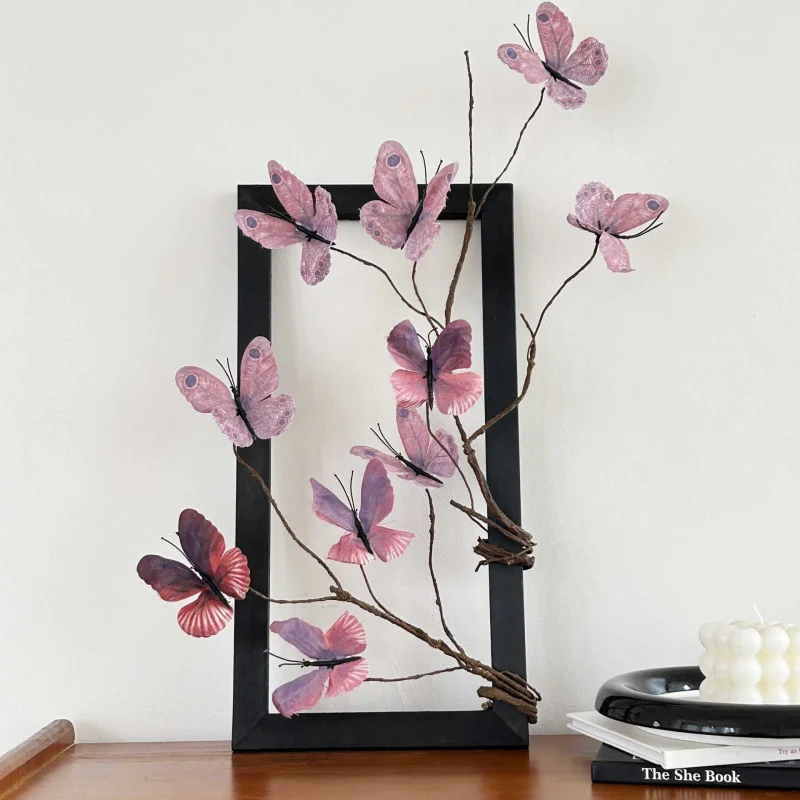 

New Chinese-style dead-branch butterfly flower artificial flower decoration for living room tabletop, flower arrangement, homest