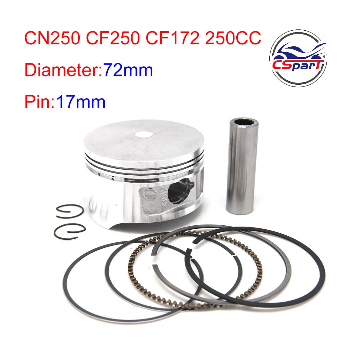 CF250 CF172 72MM Piston Ring Gasket Kit For CFMOTO 250 250CC CH250 CN250 Jonway Kazuma Znen Kinload ATV Buggy Scooter Parts