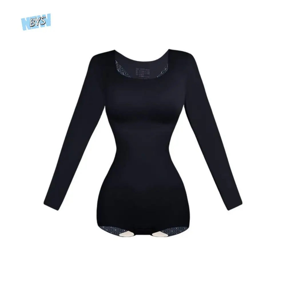 

Fashion U-neck Bodysuits Shapewear Slim Fit Butt Lifting Yoga Jumpsuit Tummy Control Long Sleeve Slimmer Body Shapers Summer