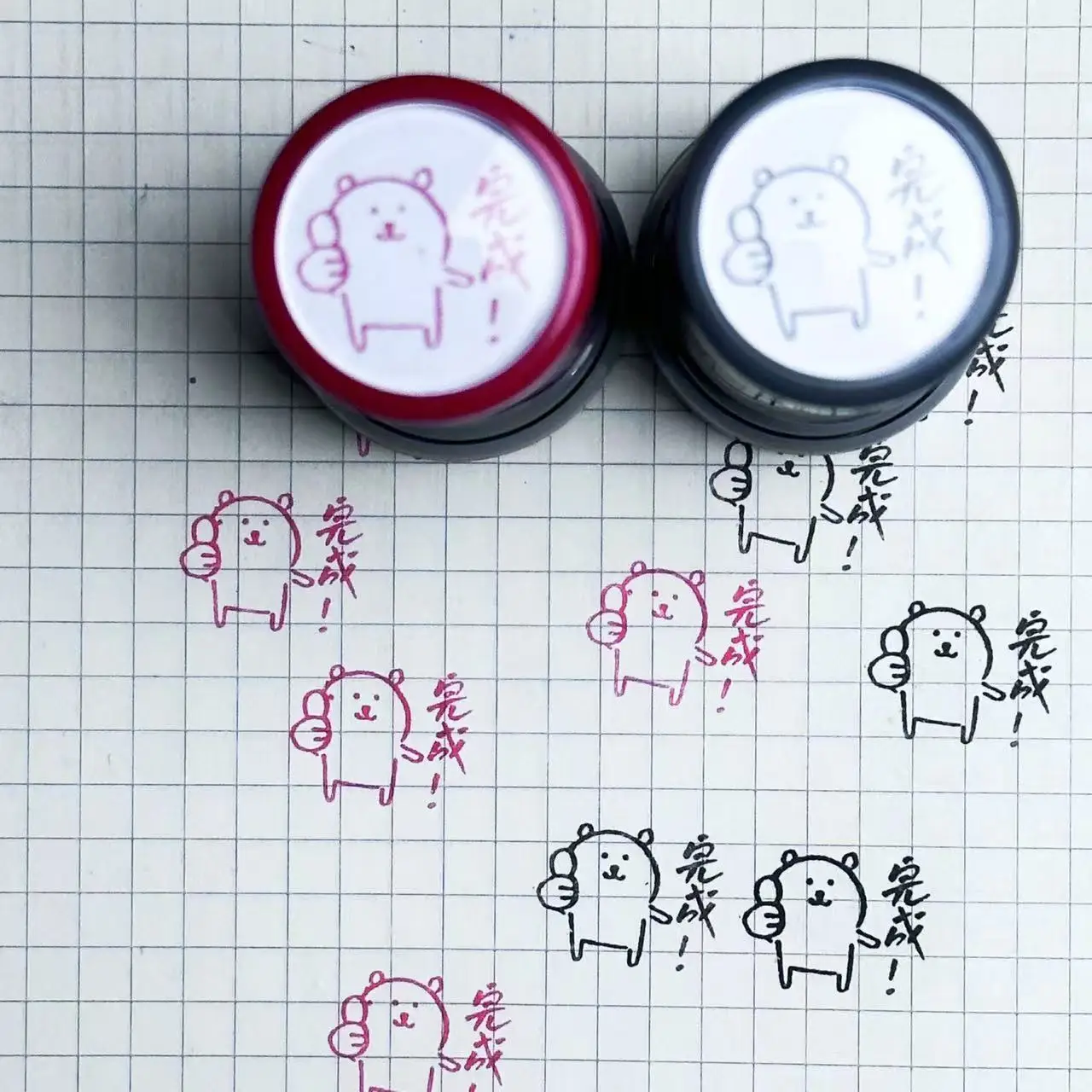 Chiikawa Joke Bear Reward Stamp Cute Bear Thumbs‑Up Pattern Student Encouragement Rubber Stamp Anime Collectible Gift For Fans - view 2