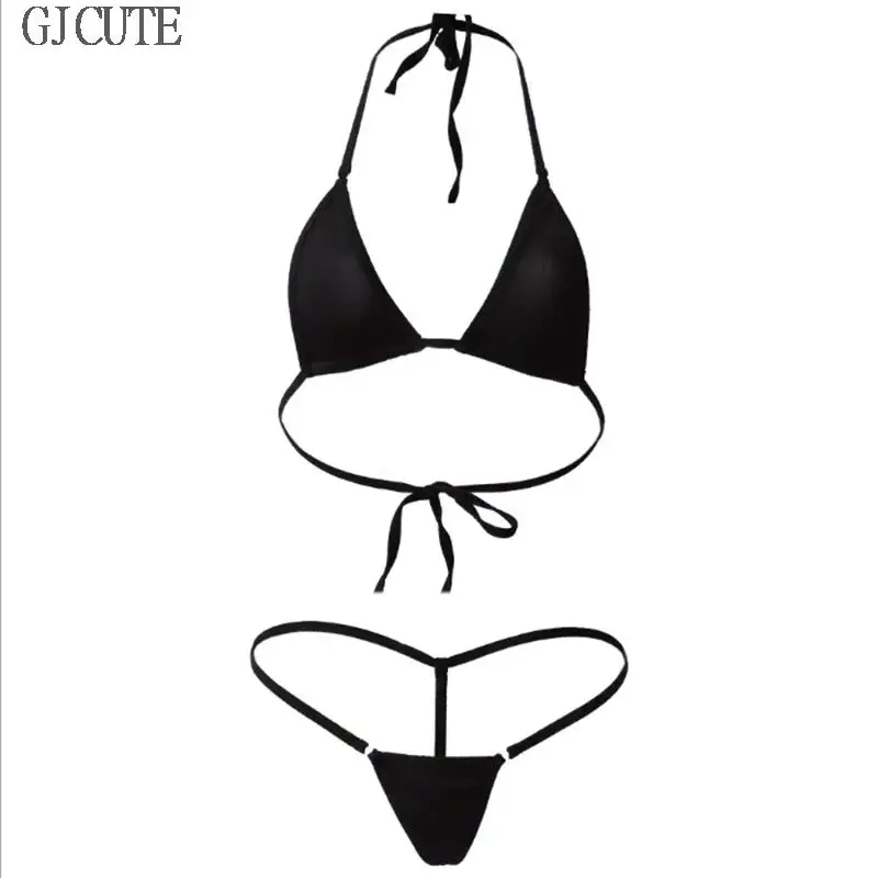 NEW Set Sexy Women Micro Thong Underwear G-String Bra Micro Bikini Brazilian Bikini Set Swimwear Sleepwear