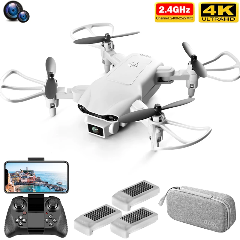 4DRC V9 New Mini Drone 4K 1080P HD Camera WiFi Fpv Air Pressure Altitude Hold Gray Foldable Quadcopter RC Dron Toy