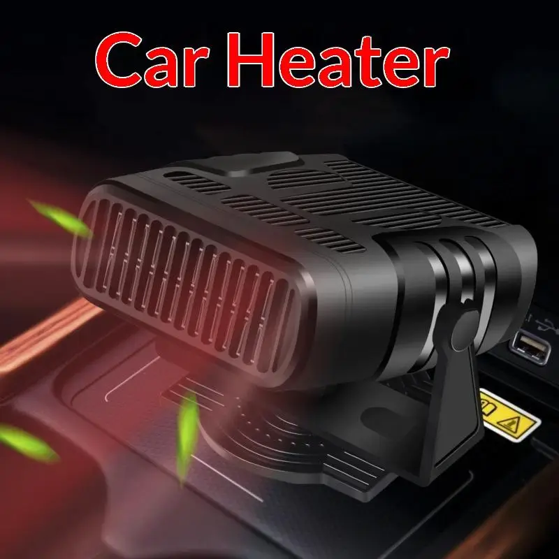 New 1Pcs Anti Fog 360 Adjustable Auto Fan Dual Mode Portable 12V Car Heater Fast Heating Windshield Defroster Demister