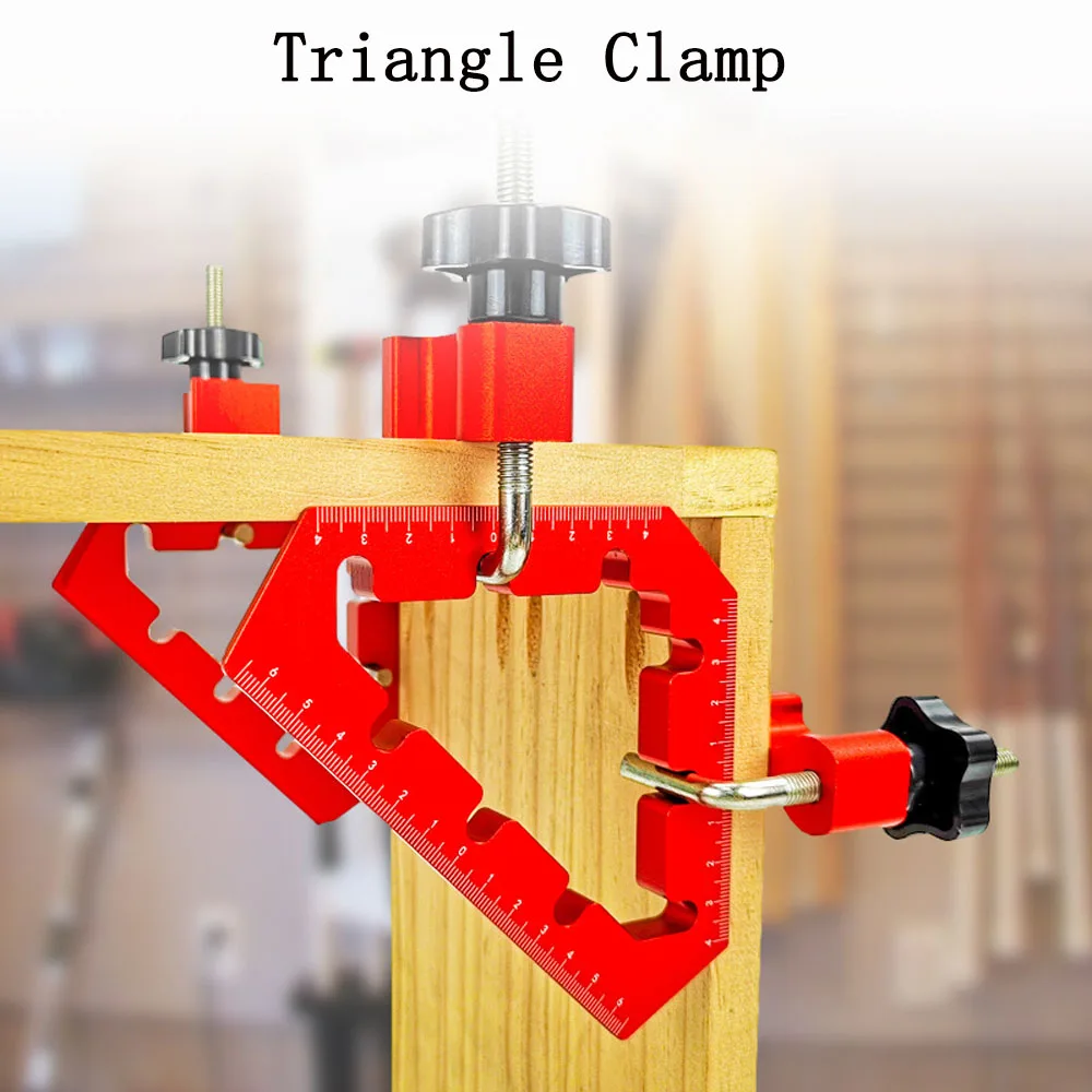 

90 Degree Carpenter Ruler Tool 90° Positioning Block Right Angle Triangle Clamps Panel Holder for Woodworking Carpenter Tool