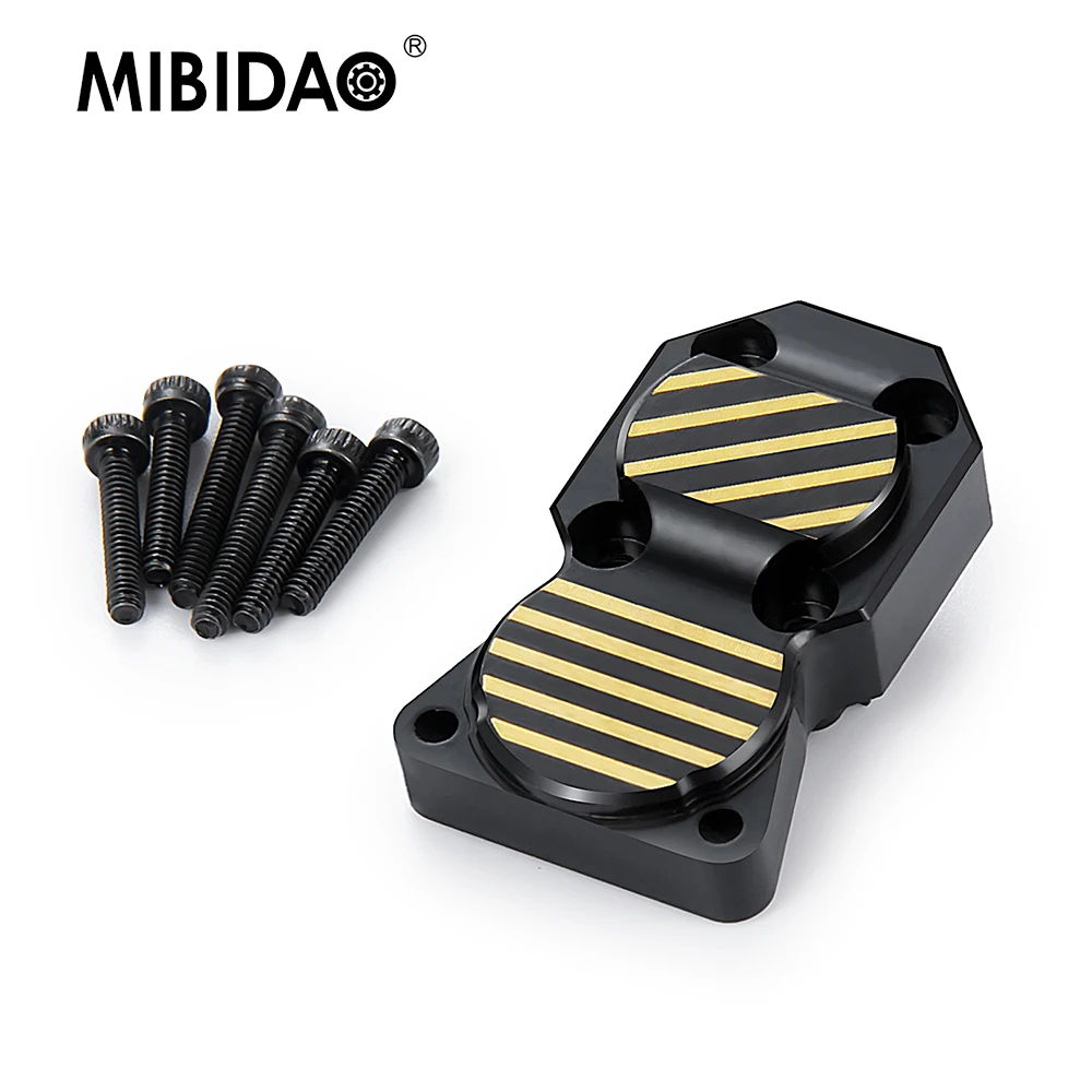 MIBIDAO Portal Axle Diff Cover Brass Weight for Axial SCX24 Deadbolt Chevrolet Wrangler Gladiator Bronco 1/24 RC Car Model Parts