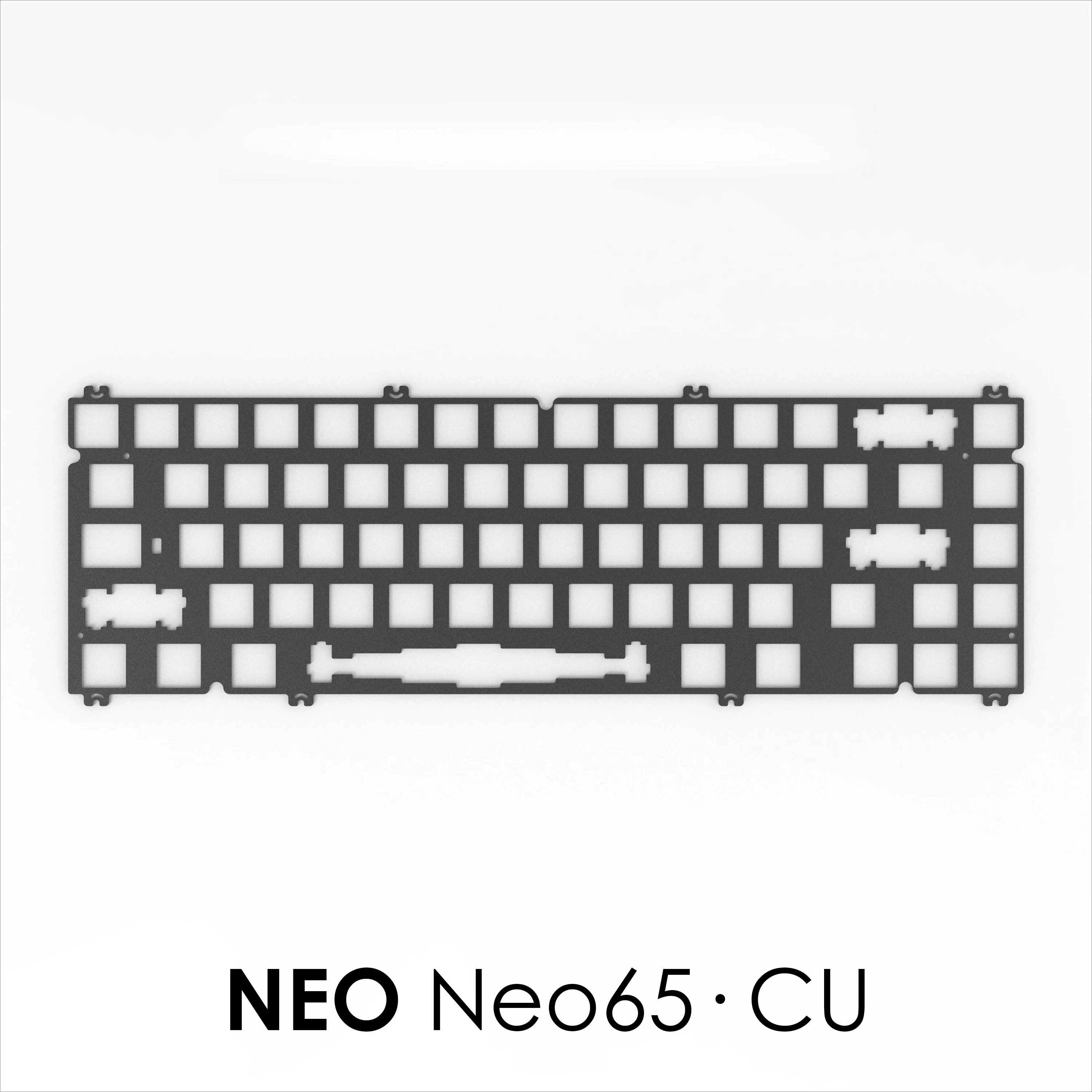 Neo65CU keyboard plate Brass CF PC PP FR4 Aluminum ( for pcb screw in stab and plate mount stabilizer )