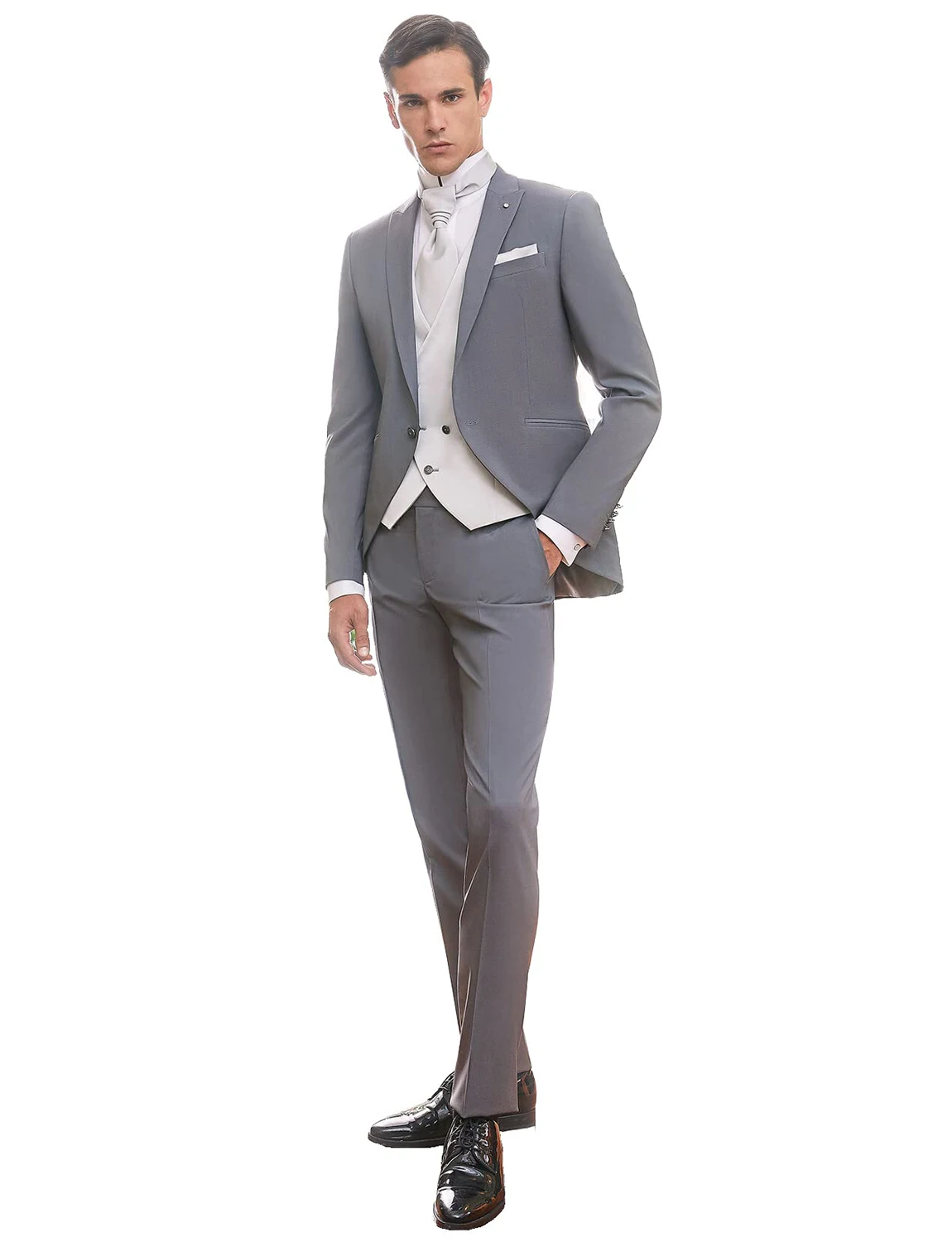 

Men's Three Pieces Suit Set One Button Peak Lapel Formal Daily Tuxedos