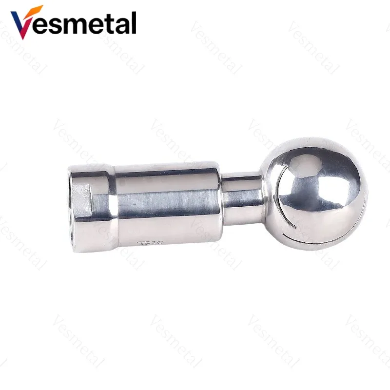 304/316 Stainless Steel Internal Thread Rotary Spray Ball, CIP Tank Cleaning Head, 360° Full Coverage Cleaning Fitting, DN10-50
