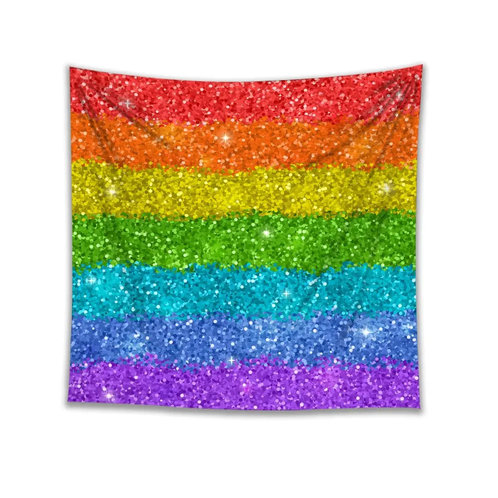 Rainbow Tapestry Support Pride Wall Hanging Freedom Love Color Tapestries Bedroom Living Room Dorm Wall Decor Background Cloth
