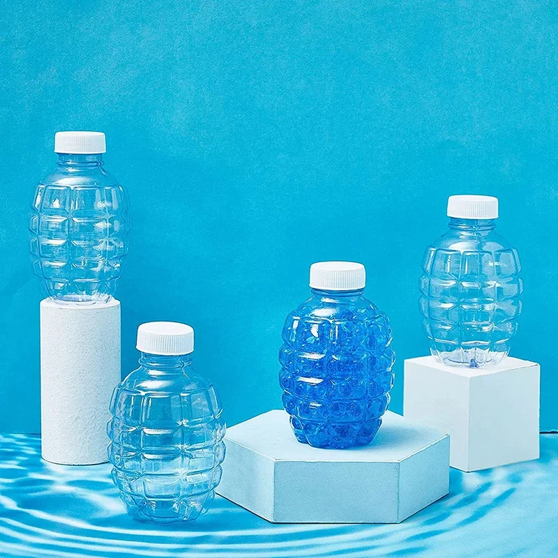 Accesorios de cuentas de Gel de agua, botella de cuentas de Gel de agua, tolva de plástico, botella de piña, pistola de juguete, botella de municiones de tiro, 4 Uds.