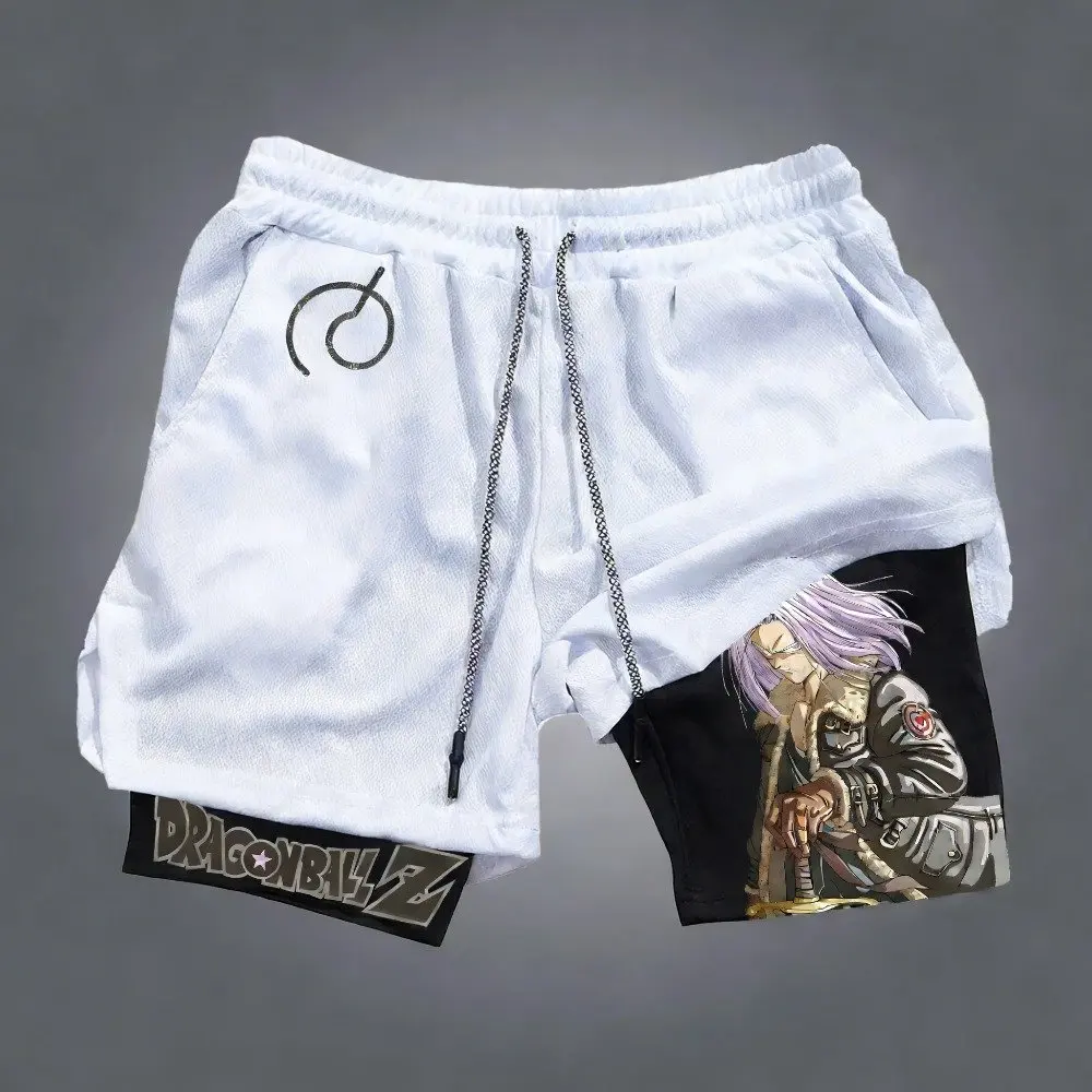 Y2k Dragon Ball Goku Anime Men's Gym Shorts Summer Streetwear Sports Pants Breathable Mesh Double-layer 2 in 1 Shorts Sportswear view 4