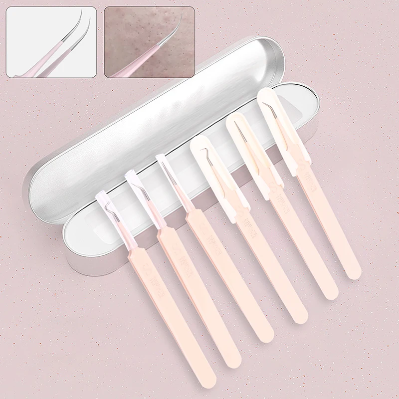 Pimples Blackhead Clip Tweezers Beauty Salon Special Scraping & Closing Artifact Acne Needle Tools