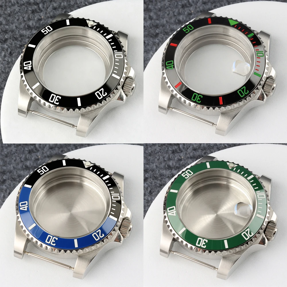 40mm Diving Watch Case 316L Stainless Steel 100M Waterproof For SUB NH34 NH35 NH36 NH38 Mechanical Movement Watch Repair Parts