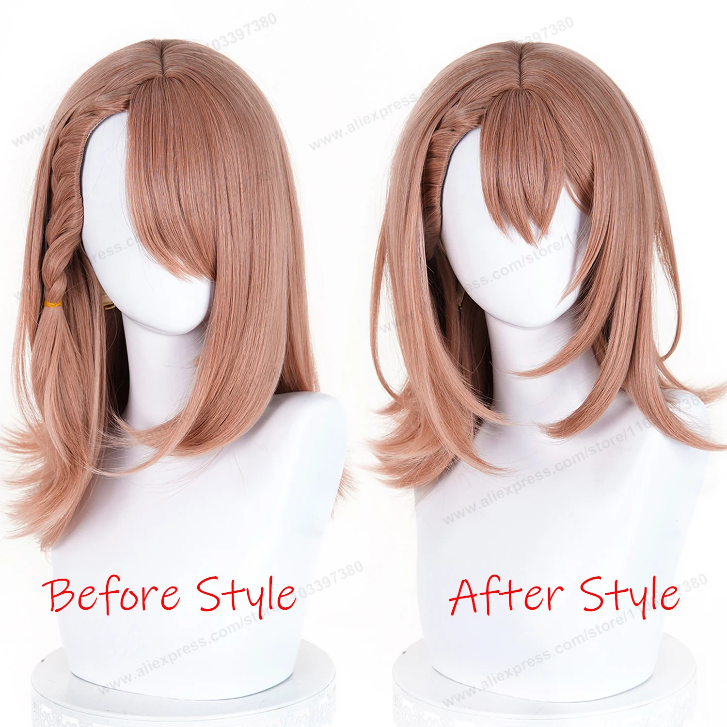 Hanasato Minori Cosplay Wig 45cm Short Women Hair Anime Cosplay Wig Halloween Heat Resistant Synthetic Wigs