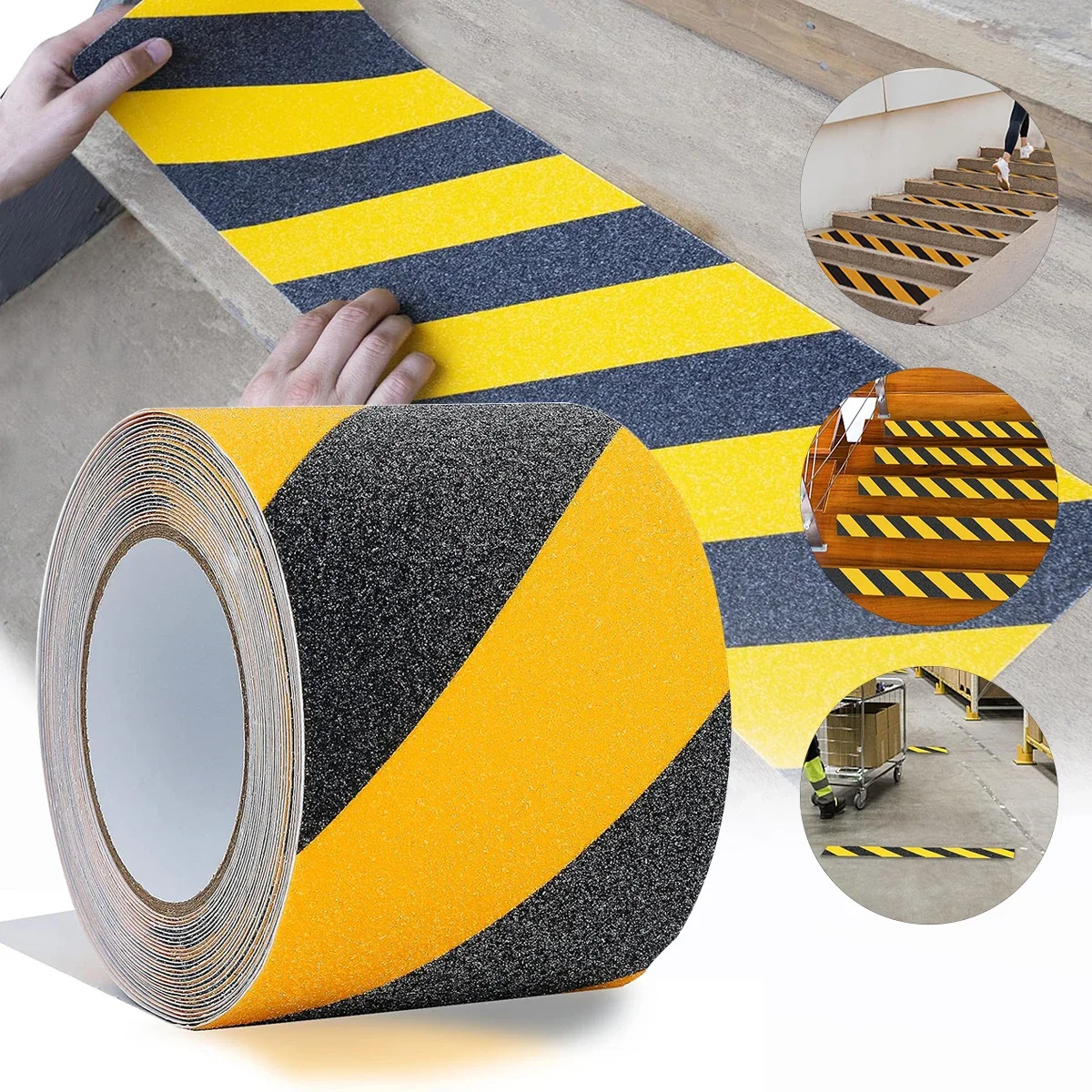 Non Slip Safety Grip Tape Anti-Slip Indoor Outdoor Stickers Strong Adhesive Safety Traction Tape Stairs Floor Warning Tape