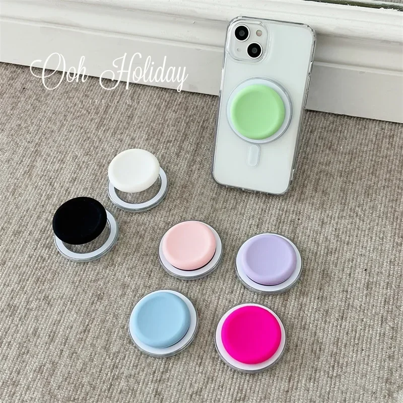 

Новый дизайн, милая силиконовая магнитная ручка для телефона для IPhone 17 16 15 PRO для Pad Magsafe Smart Tok, кронштейн для пальца, подставка-держатель