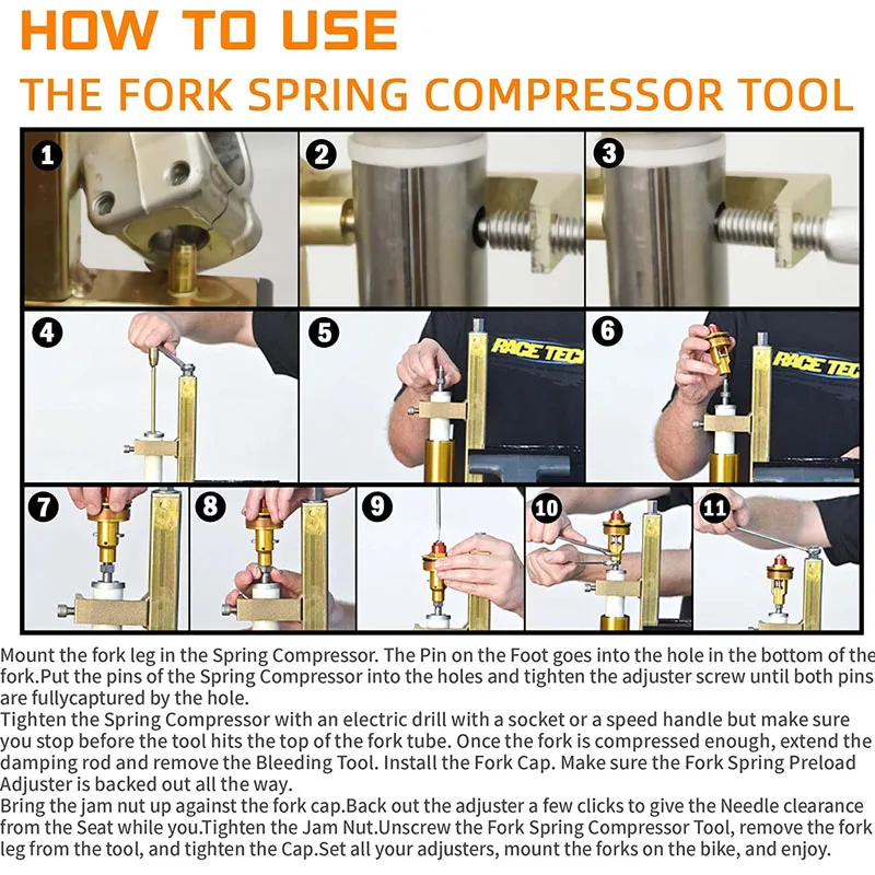 NONY TFSC 01 Fork Spring Compressor Tool for Most Current Sport Bikes and Road Racers Motorcycle  Accessories image 5