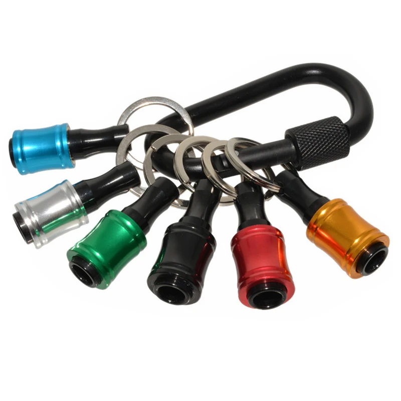 6Pcs 1/4" Hexagonal Shank Screwdriver Head Holder Quick Change Extension Rod Sleeve Conversion Rods Portable Hand Tool Set