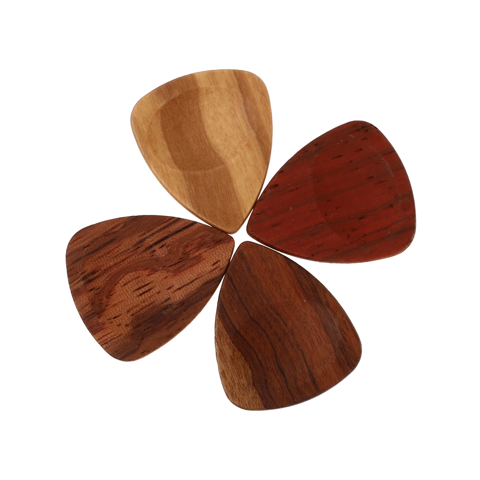 

Wooden Guitar Picks Acoustic Electric Folk Solid Wood Colorful Thumb Plectrums Durable Smooth Lightweight Practical Guitar