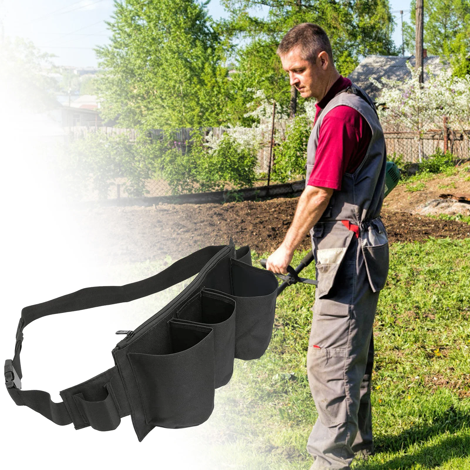 Working Tool Apron Waist Tools Bag Adjustable Tightness Tool Pouch for Professional Cleaning Supply Belt